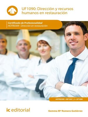cover image of Dirección y recursos humanos en restauración. HOTR0309